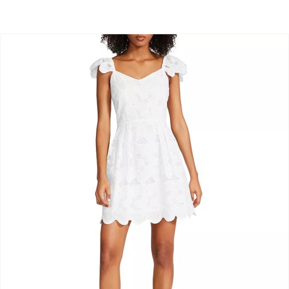 Steve Madden White Eyelet Mini Dress